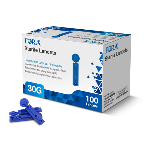 FORA Sterile Lancets 30G / 100 pieces