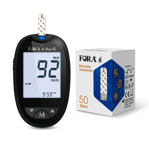 FORA 6 DUO, Blood Glucose (BG) Test Strips 50 pcs Set