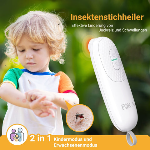 FORA Insect Bite Healer – Electric Bite Relief Pen with Child Mode for Itch & Swelling After Mosquito Bites | Safe for Children Aged 3+