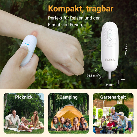 FORA Insect Bite Healer – Electric Bite Relief Pen with Child Mode for Itch & Swelling After Mosquito Bites | Safe for Children Aged 3+