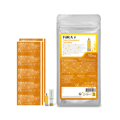 Deluxe bundle- FORA 6 Plus Multi-functional Monitoring System (mg/dL) with 6 parameter test strips.