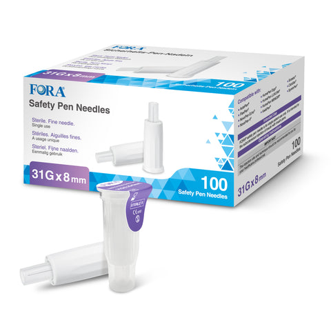 FORA Safety Insulin Pen Needles - 31G